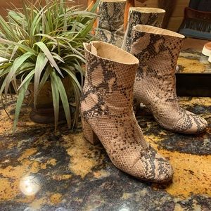 Free people snake print booties